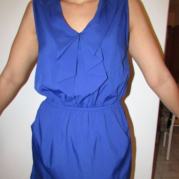 Blue Women's Dress with Ruffles Size Small/Medium - Picture 1 of 5